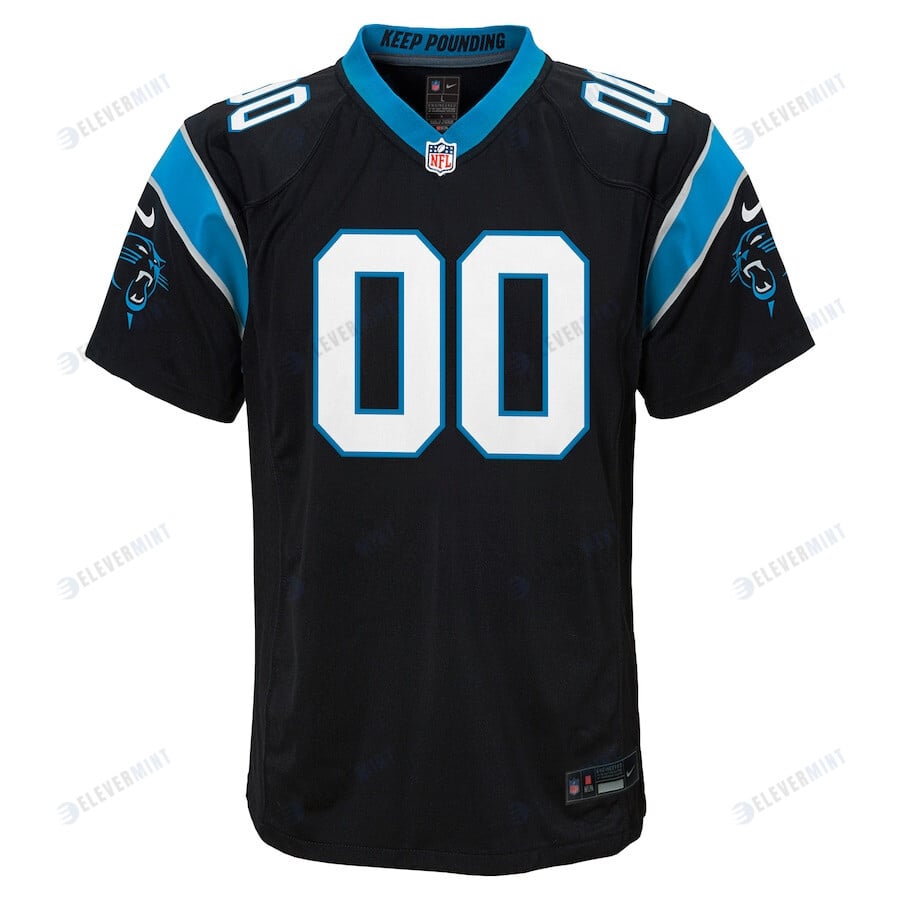 Carolina Panthers Custom YOUTH Game Jersey - Black
