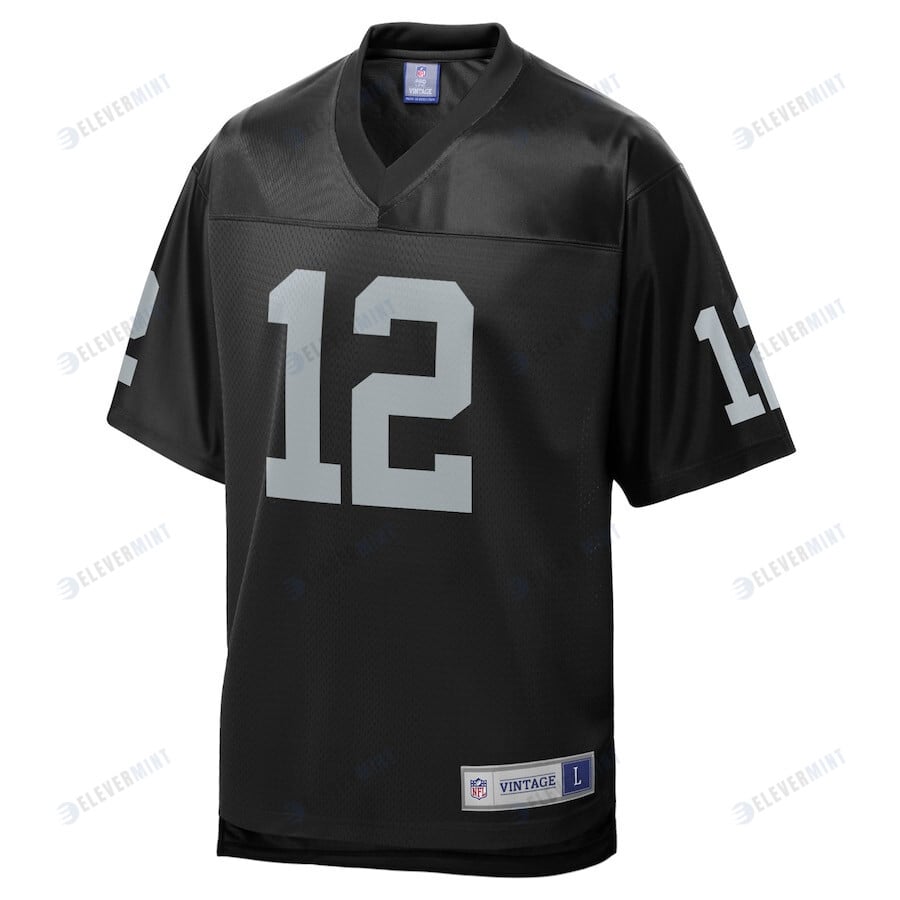 Ken Stabler 12 Las Vegas Raiders Pro Line Retired Jersey - Black