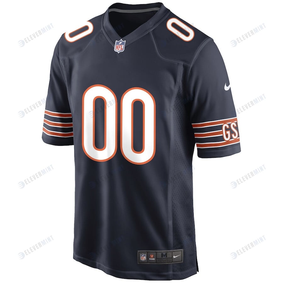 Chicago Bears Custom Game Men Jersey - Navy