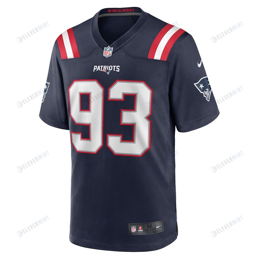 Richard Seymour 93 New England Patriots Men Retired Game Jersey - Navy
