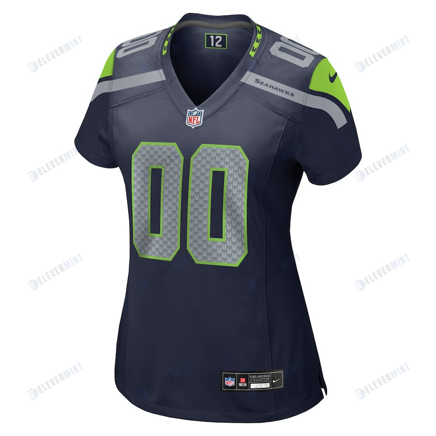 Seattle Seahawks Women Custom Game Jersey - College Navy
