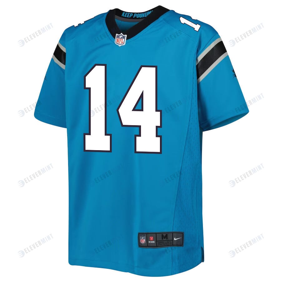 Andy Dalton 14 Carolina Panthers Youth Game Jersey - Blue