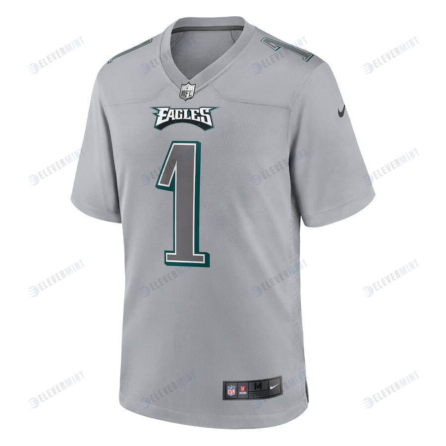 Jalen Hurts 1 Philadelphia Eagles Atmosphere Fashion Game Jersey - Gray