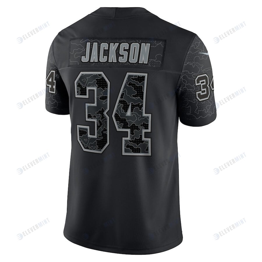 Bo Jackson 34 Las Vegas Raiders Retired Player RFLCTV Limited Jersey - Black