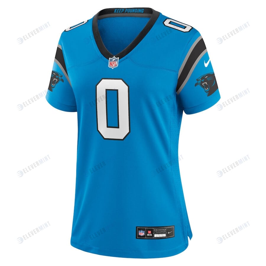 Brian Burns 0 Carolina Panthers Women's Alternate Game Jersey - Blue