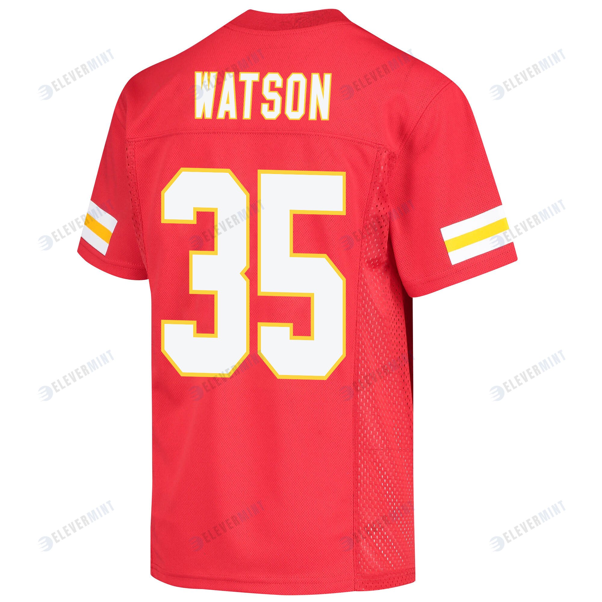 Jaylen Watson 35 Kansas City Chiefs Super Bowl LVII Champions 3 Stars Youth Game Jersey - Red