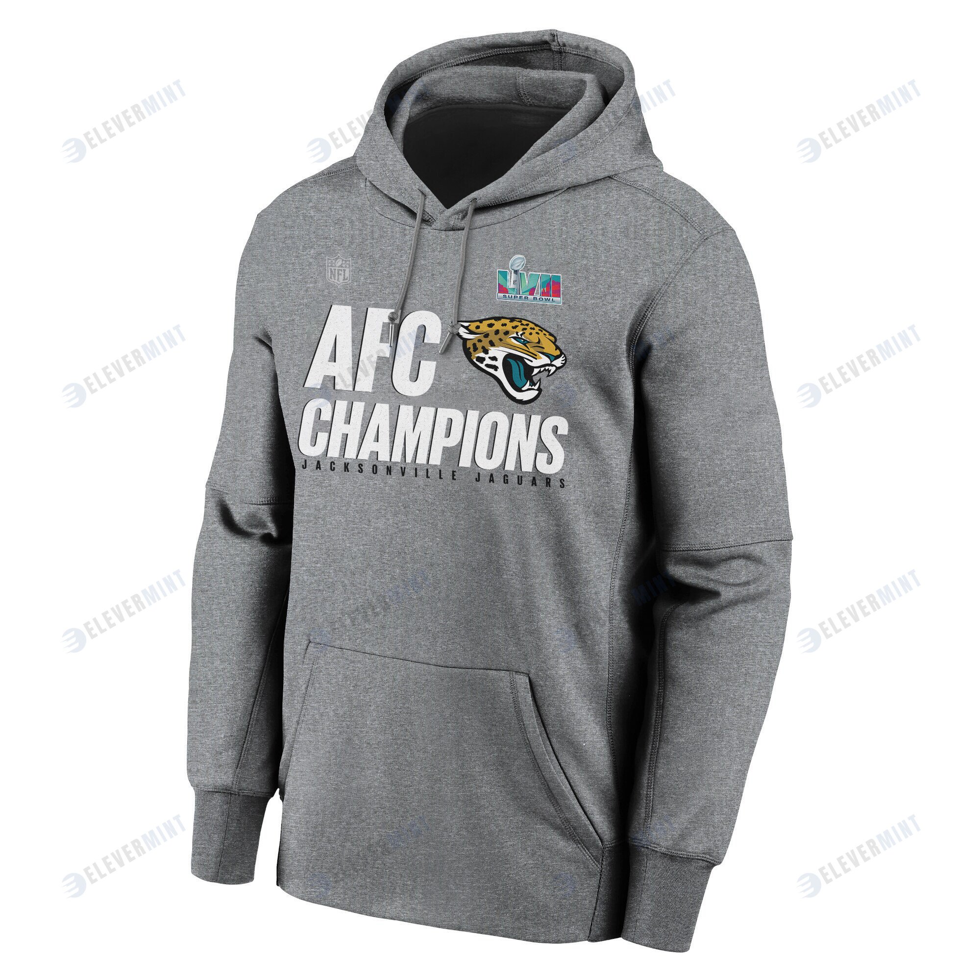 Jacksonville Jaguars AFC Conference Champions Light Grey Pullover Hoodie