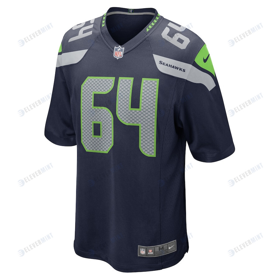 Austin Faoliu 64 Seattle Seahawks Men Game Jersey - College Navy