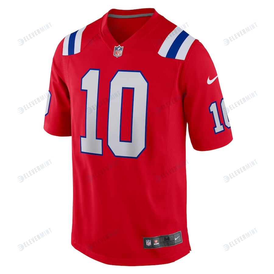 Mac Jones 10 New England Patriots YOUTH Game Jersey - Red