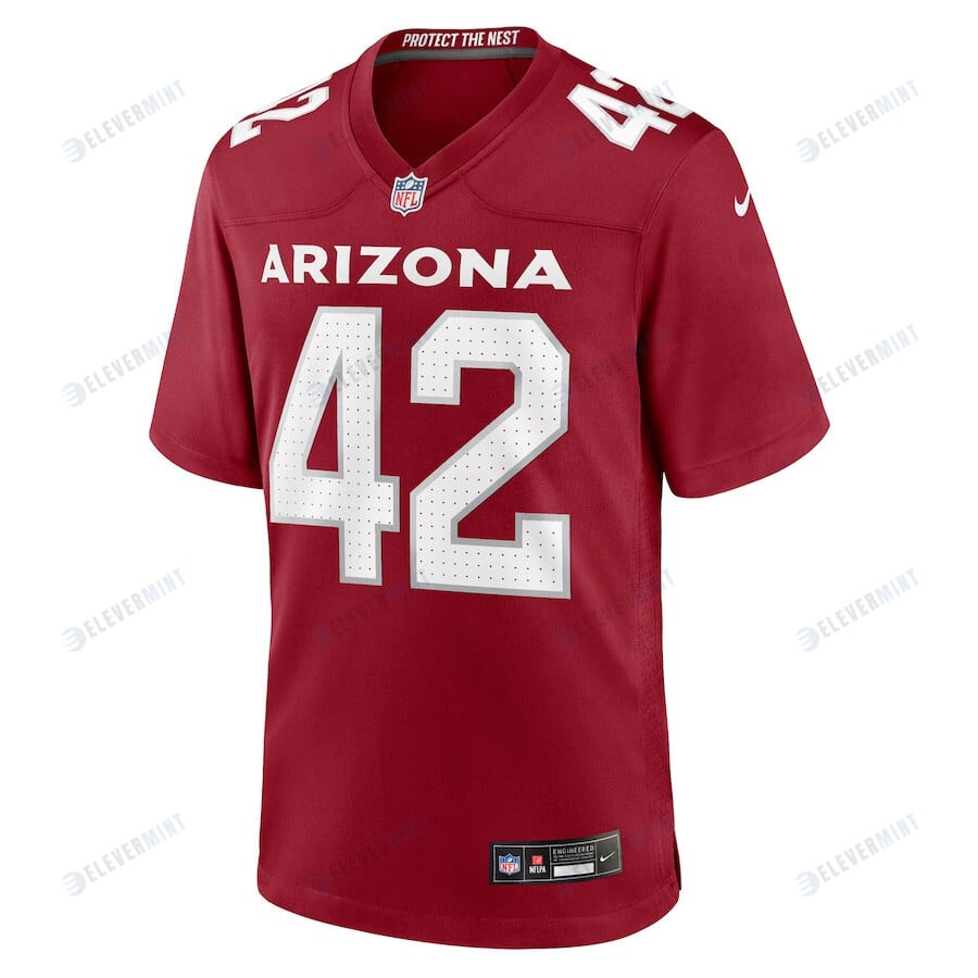 K'Von Wallace 42 Arizona Cardinals Men Team Game Jersey - Cardinal
