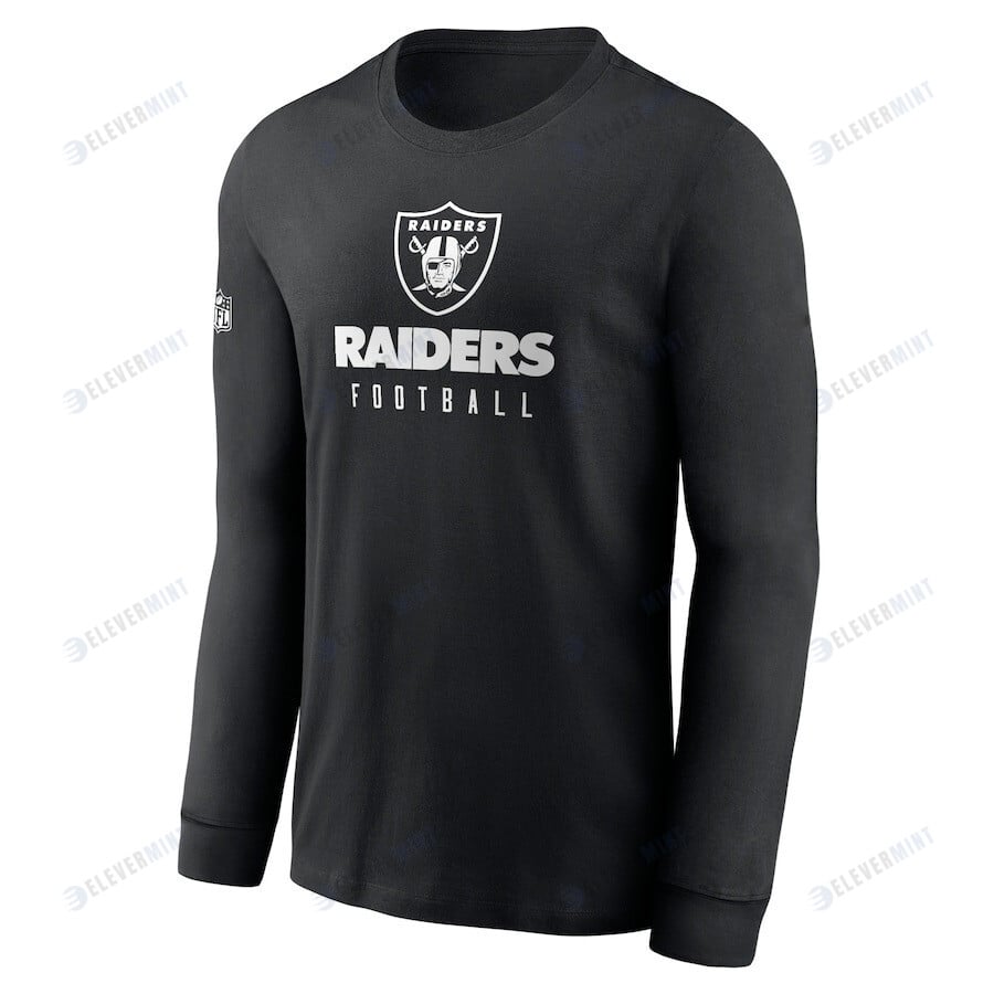 Las Vegas Raiders Sideline Performance Long Sleeve T-Shirt - Black