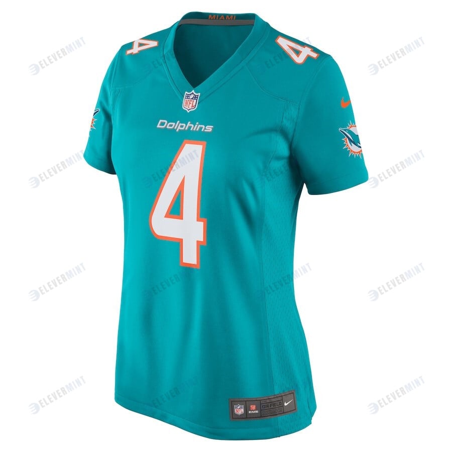 Kader Kohou 4 Miami Dolphins Women's Game Player Jersey - Aqua