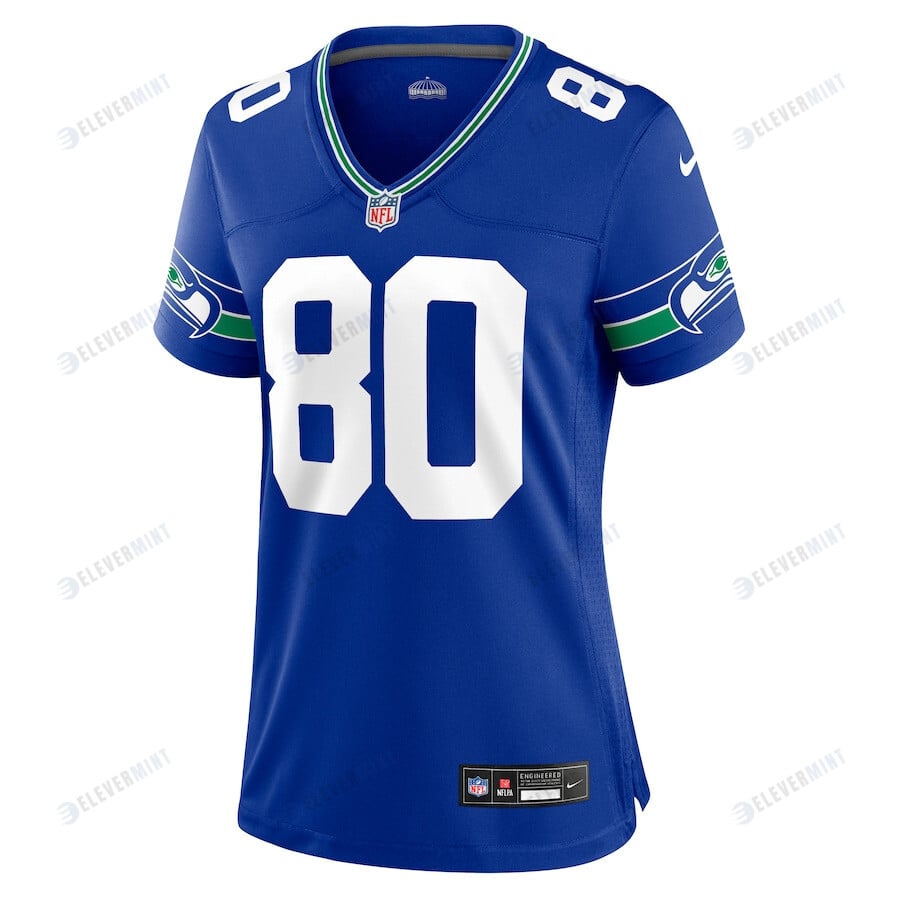 Steve Largent 80 Seattle Seahawks Women Throwback Retired Game Jersey - Royal