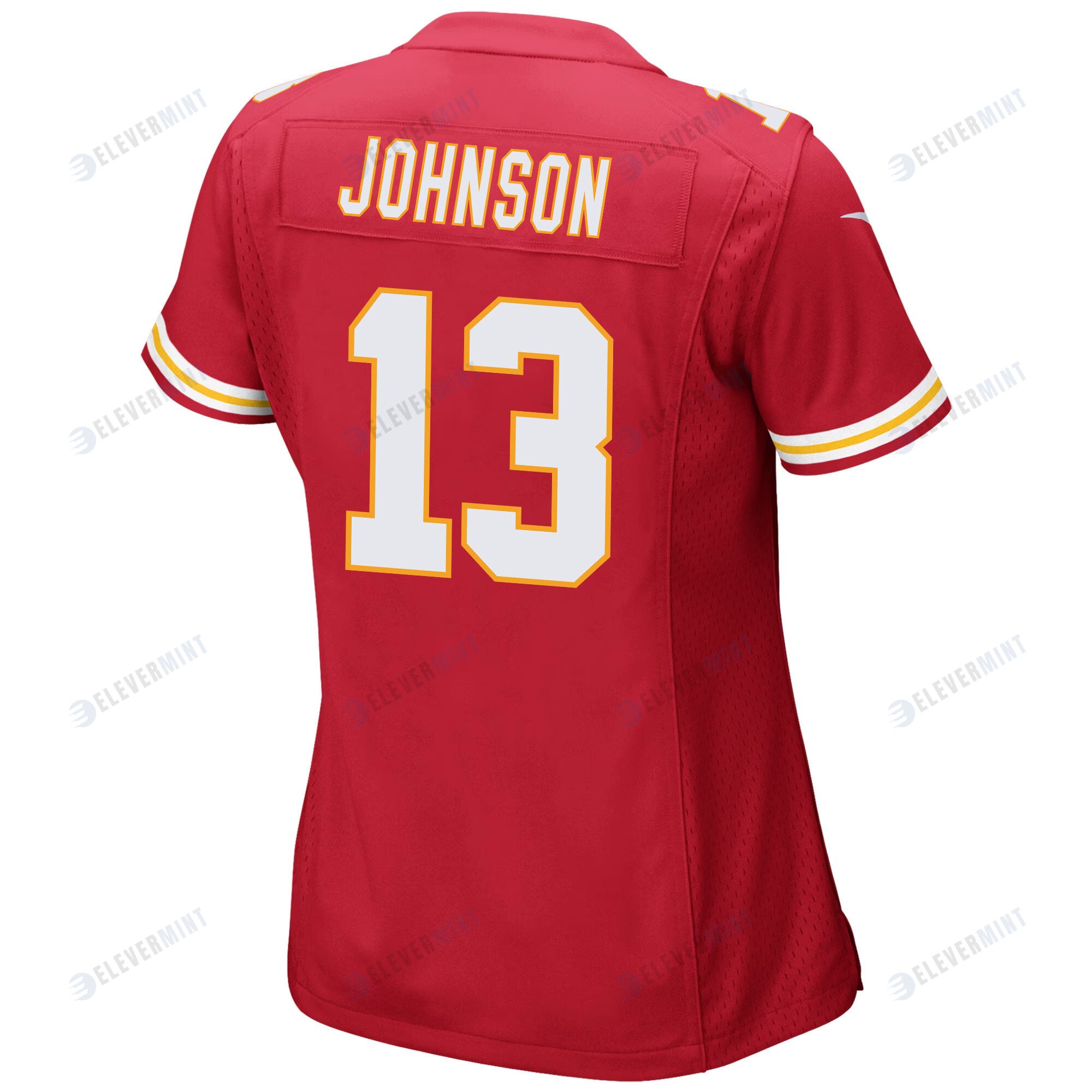 Nazeeh Johnson 13 Kansas City Chiefs Super Bowl LVII Champions 3 Stars Women Game Jersey - Red