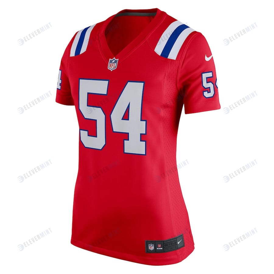 Tedy Bruschi 54 New England Patriots Women Retired Game Jersey - Red