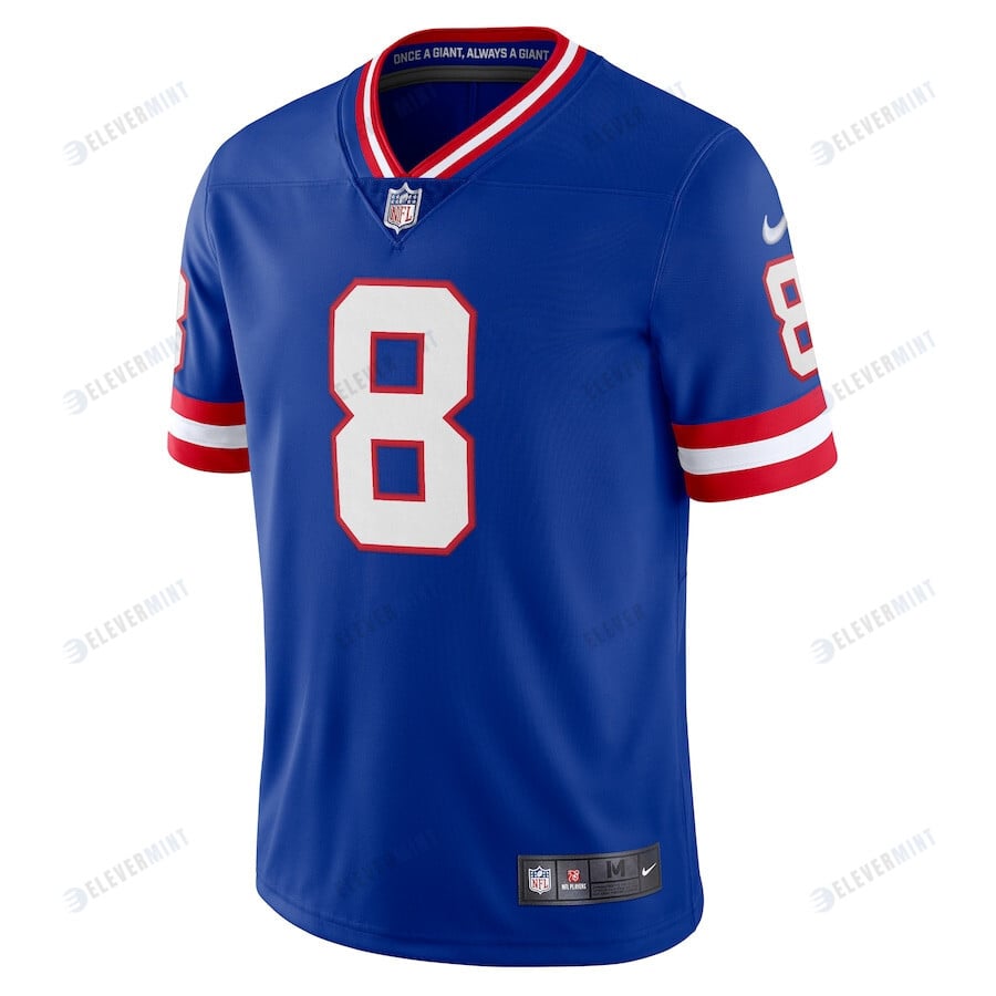 Daniel Jones 8 New York Giants Classic Vapor Limited Player Jersey - Royal