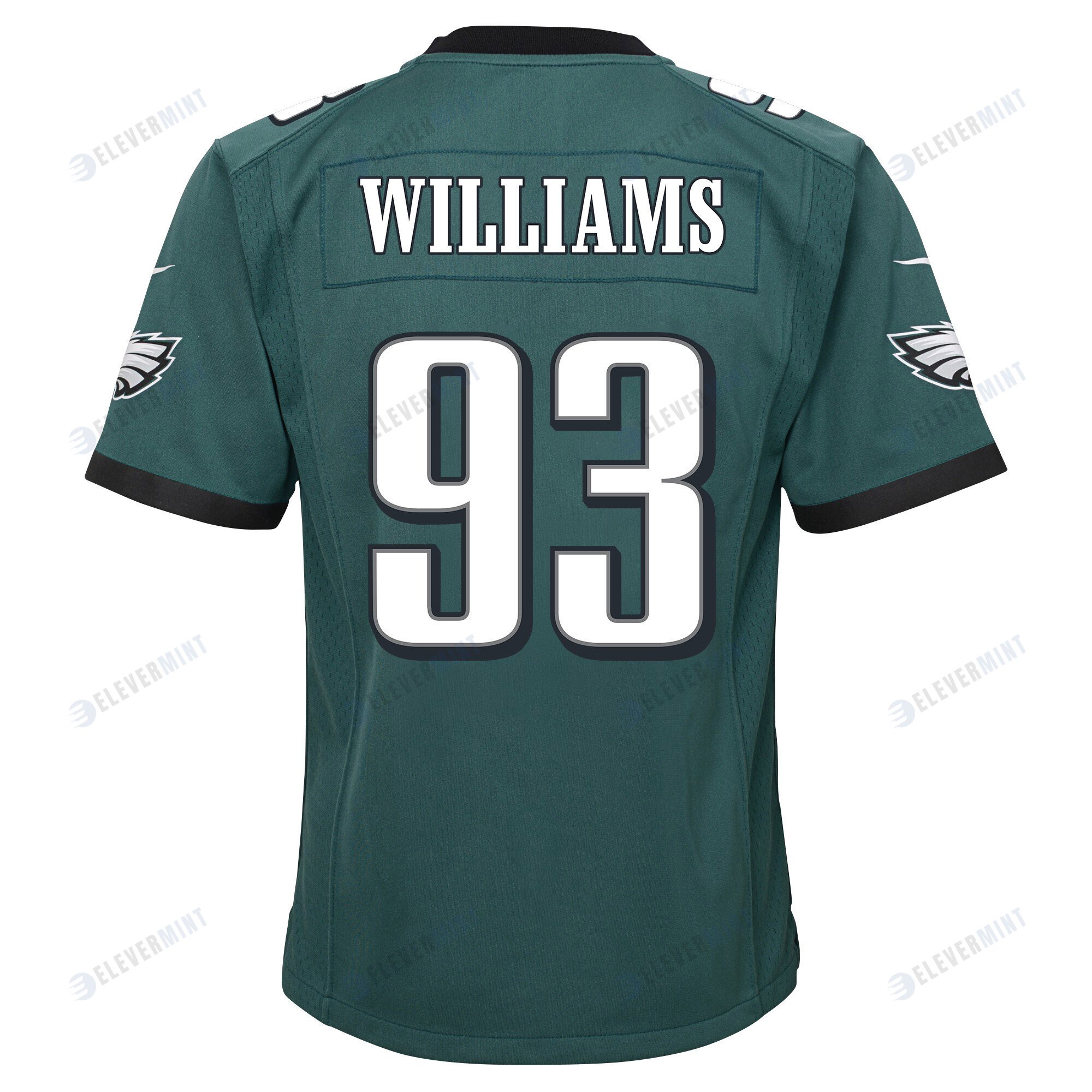 Milton Williams 93 Philadelphia Eagles Super Bowl LVII Champions 2 Stars 2 Stars Youth Game Jersey - Black