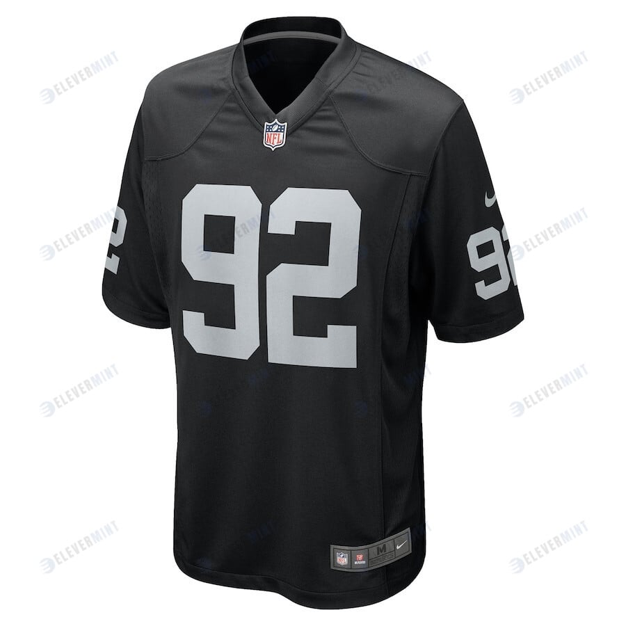 Richard Seymour 92 Las Vegas Raiders Men Retired Game Jersey - Black