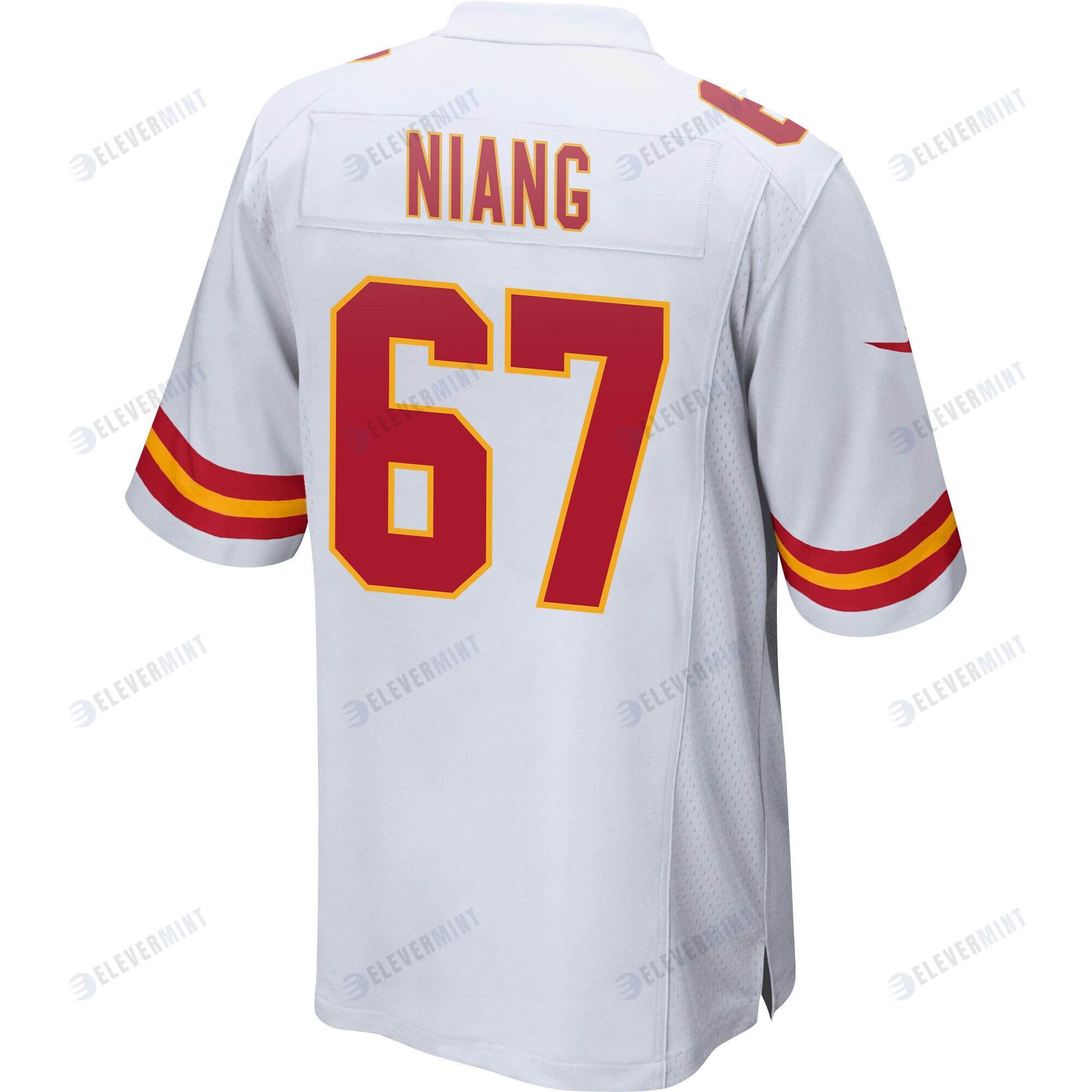 Lucas Niang 67 Kansas City Chiefs Super Bowl LVII Champions Men Game Jersey - White