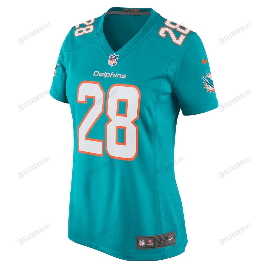 Devon Achane 28 Miami Dolphins Women Game Jersey - Aqua