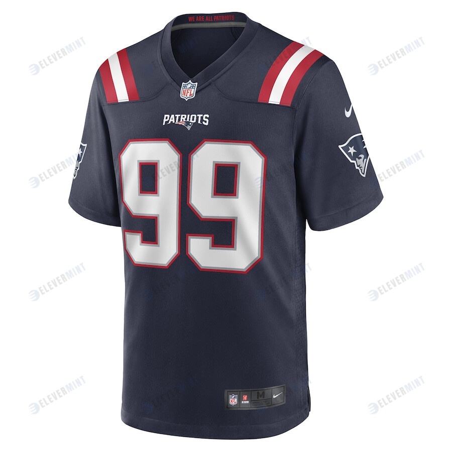 Keion White 99 New England Patriots 2023 Draft Pick Game Men Jersey - Navy