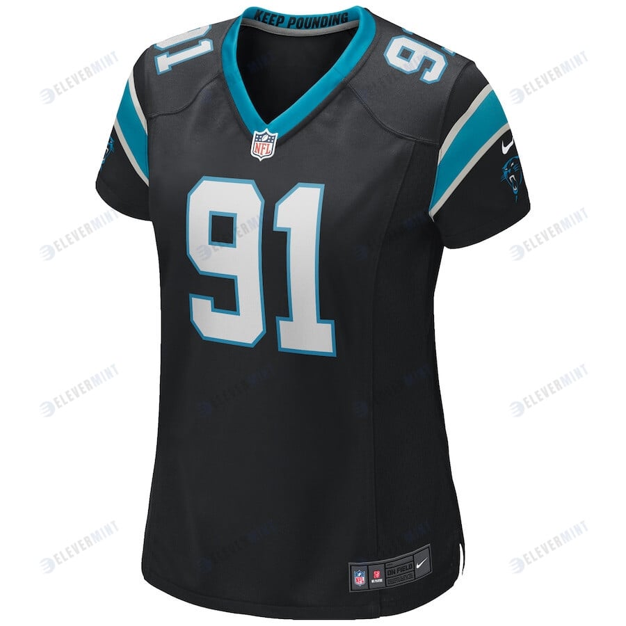Kevin Greene 91 Carolina Panthers Women's Game Jersey - Black