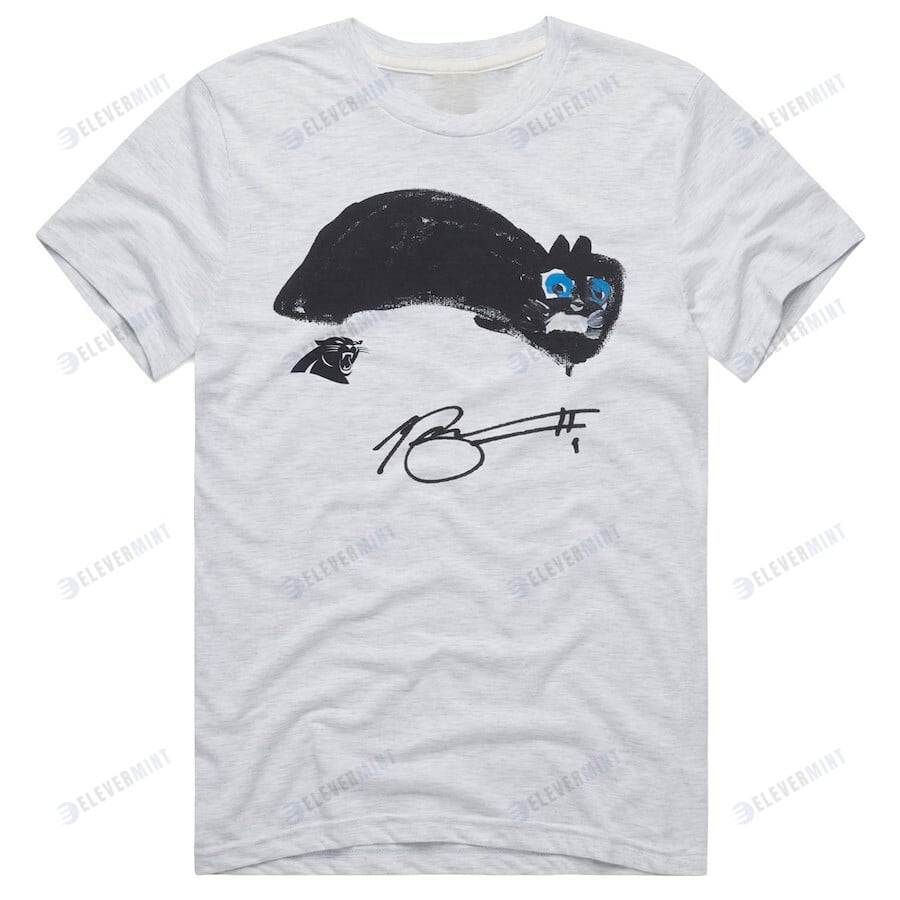 Homage Rookies Paint: Carolina Panthers by Bryce Young T-Shirt - Ash