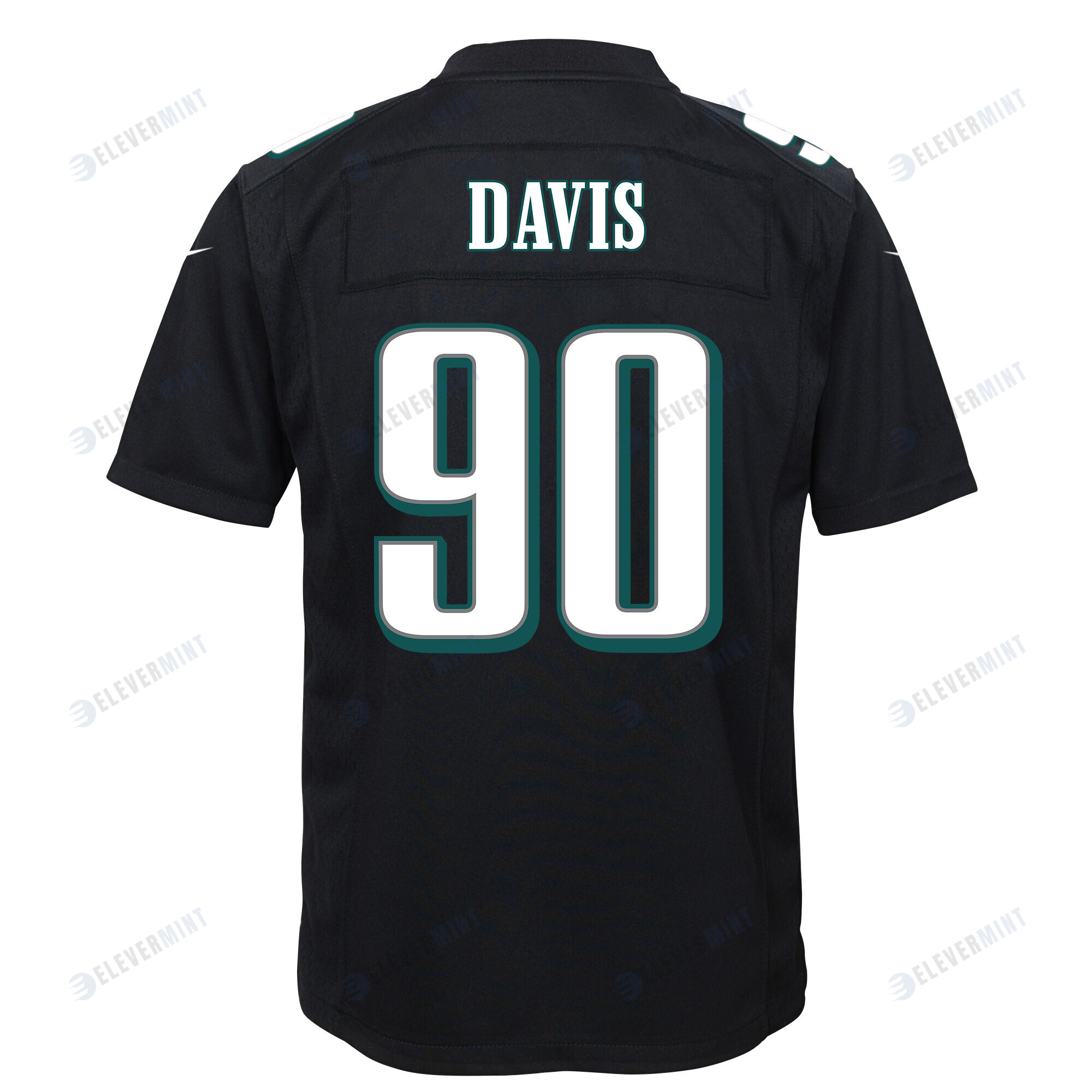 Jordan Davis 90 Philadelphia Eagles Super Bowl LVII Champions 2 Stars Youth Game Jersey - Black