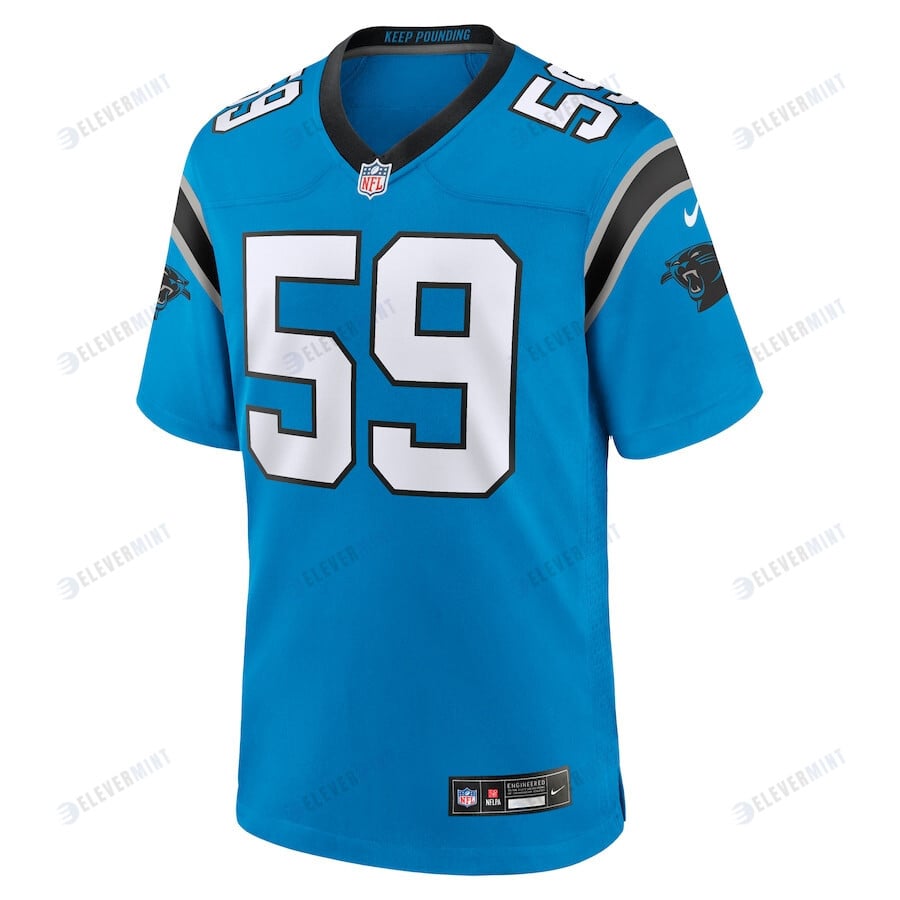Luke Kuechly 59 Carolina Panthers Men Retired Game Jersey - Blue