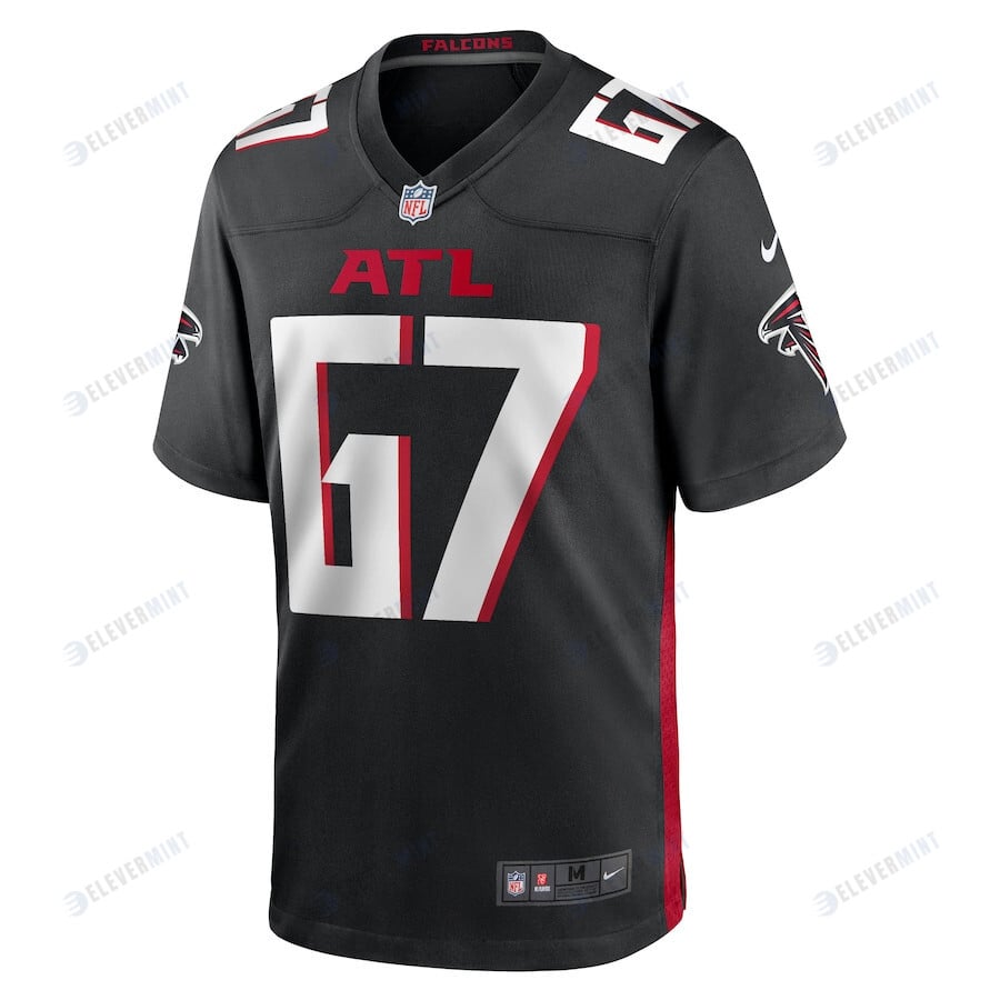Drew Dalman 67 Atlanta Falcons Men's Game Jersey - Black