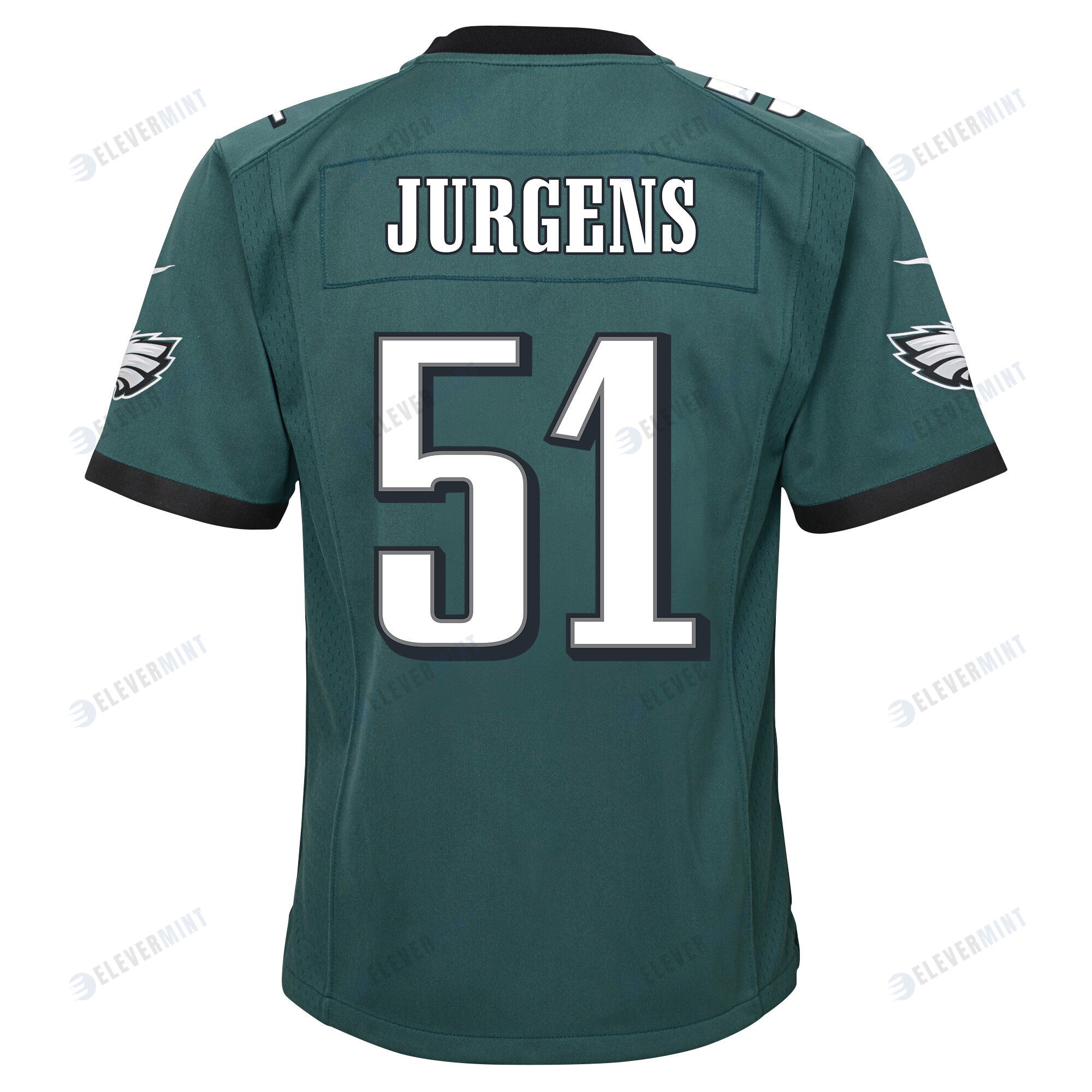 Cam Jurgens 51 Philadelphia Eagles Super Bowl LVII Champions 2 Stars 2 Stars Youth Game Jersey - Black