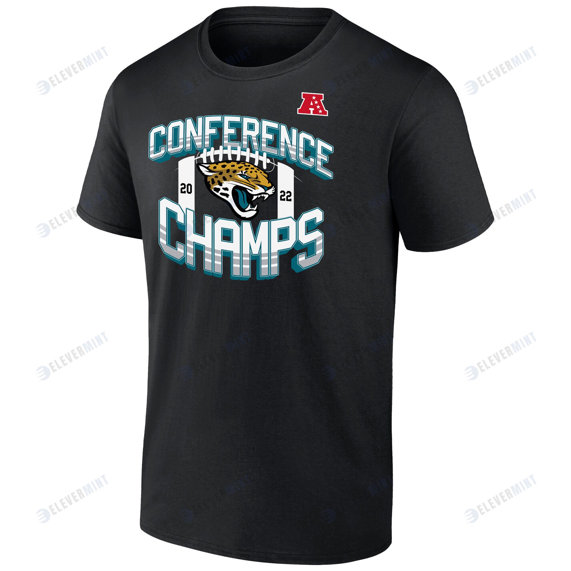 Jacksonville Jaguars 2022 AFC Conference Champions Icon Bold T-shirt - Black