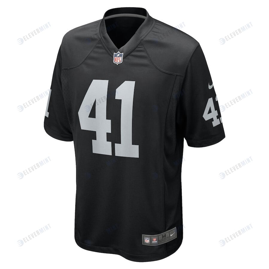 Robert Spillane 41 Las Vegas Raiders Game Player Men Jersey - Black
