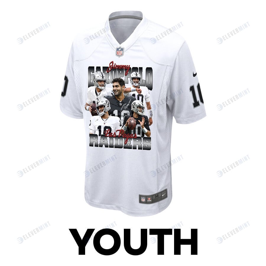 Jimmy Garoppolo 10 Las Vegas Raiders The Golden Arm Game YOUTH Jersey - White