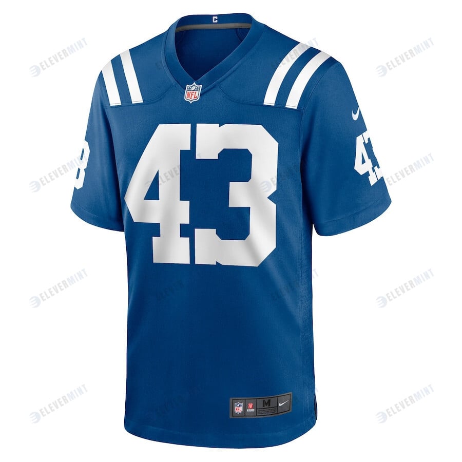 Trevor Denbow 43 Indianapolis Colts Men Game Jersey - Royal
