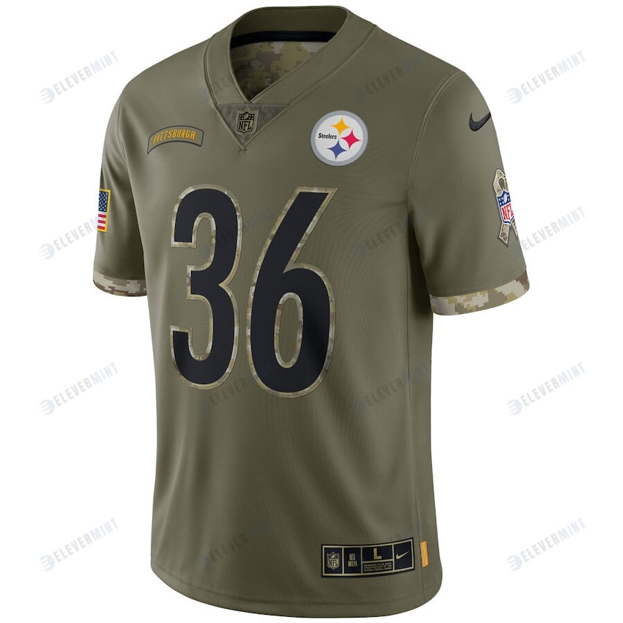 Jerome Bettis Pittsburgh Steelers 2022 Salute To Service Retired Player Limited Jersey - Olive