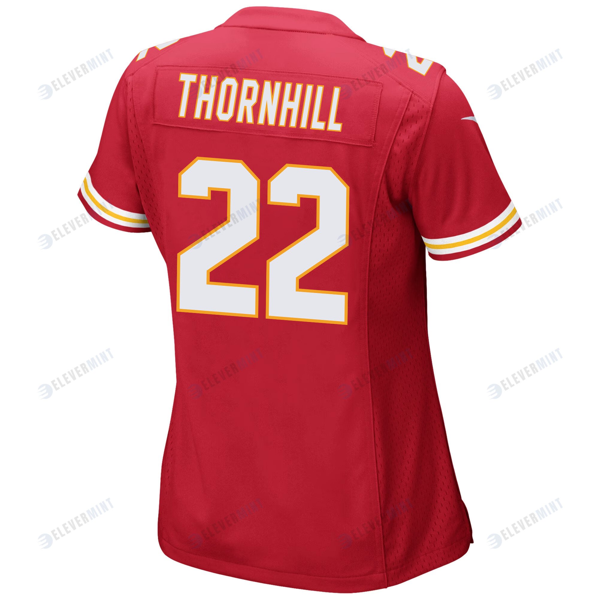 Juan Thornhill 22 Kansas City Chiefs Super Bowl LVII Champions 3 Stars Women Game Jersey - Red