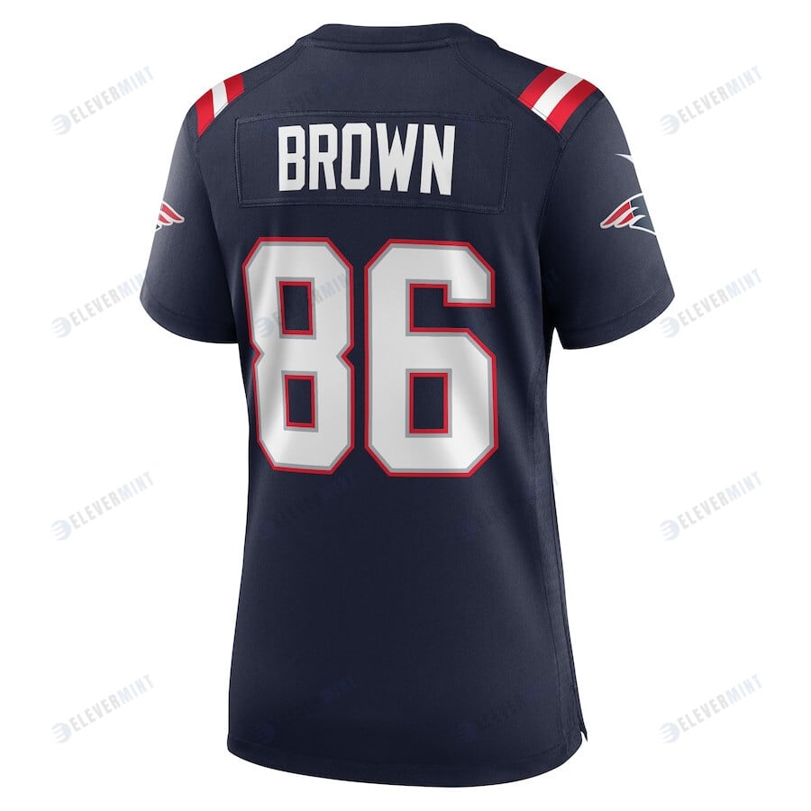 Pharaoh Brown 86 New England Patriots Women Team Game Jersey - Navy