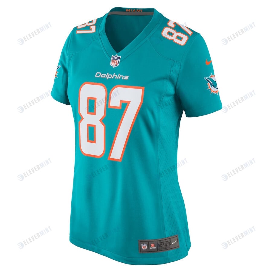 DaeSean Hamilton 87 Miami Dolphins Women Home Game Jersey - Aqua