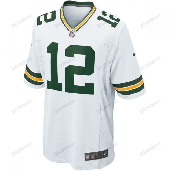 Aaron Rodgers 12 Green Bay Packers Men Away Game Jersey - White