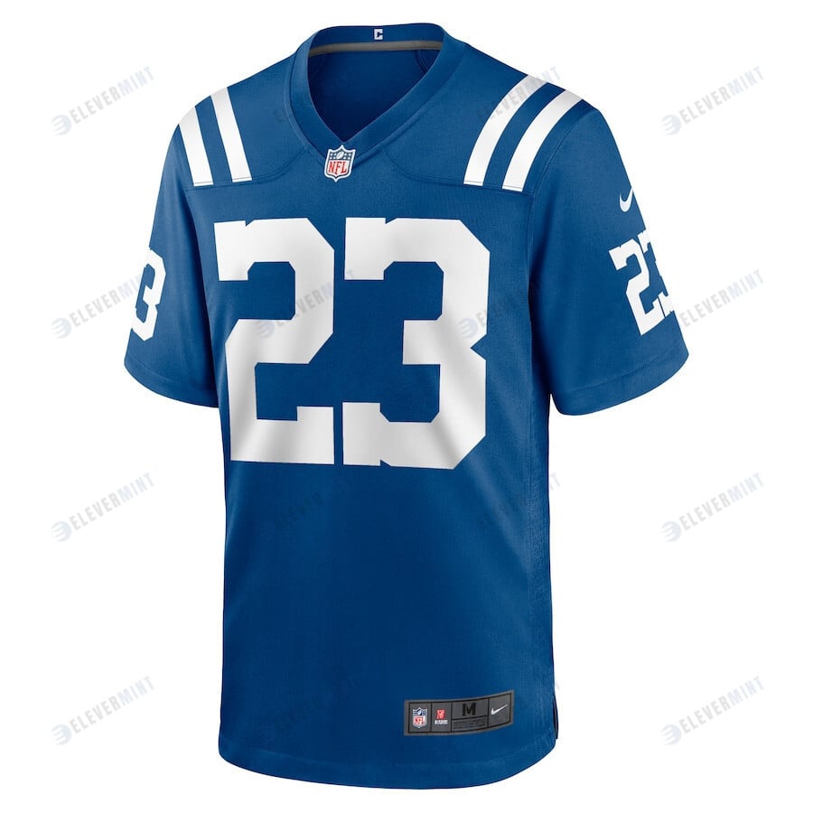 Darren Hall 23 Indianapolis Colts Men Team Game Jersey - Royal