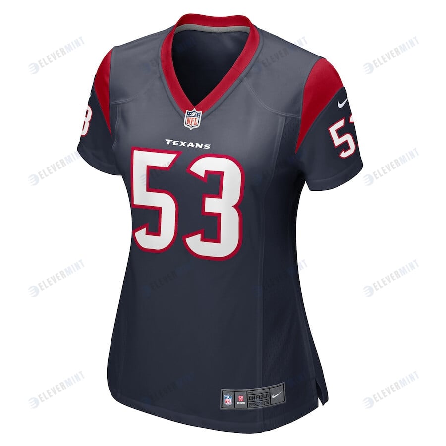 Kendrick Green 53 Houston Texans Women Team Game Jersey - Navy