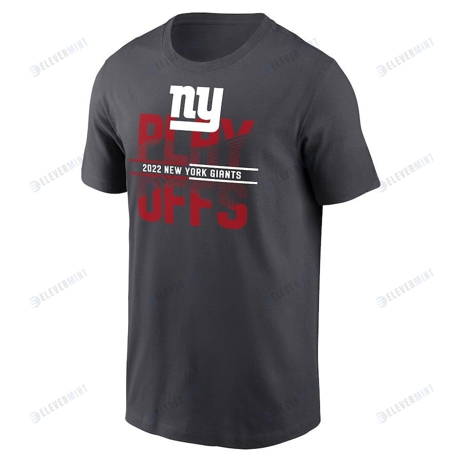 New York Giants 2022 NFL Playoffs Iconic T-Shirt - Anthracite