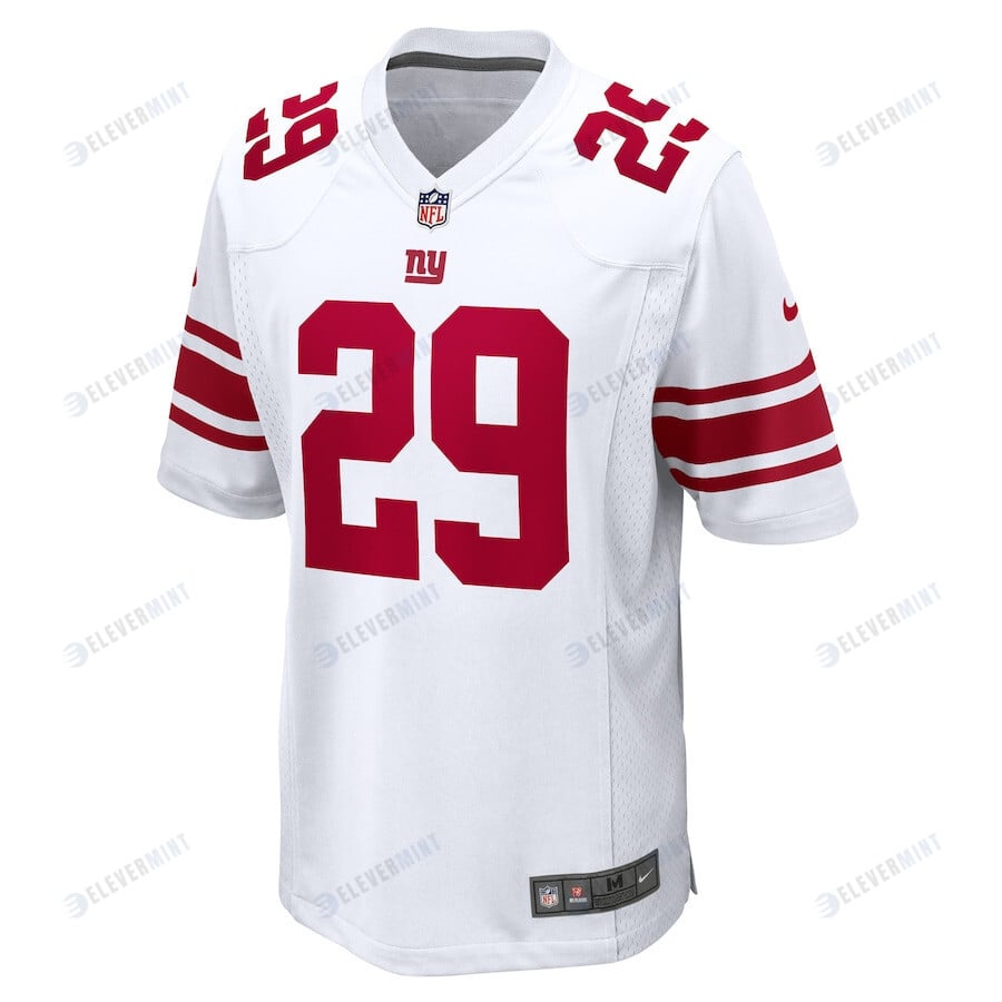 Xavier McKinney 29 New York Giants Away Game Player Jersey - White