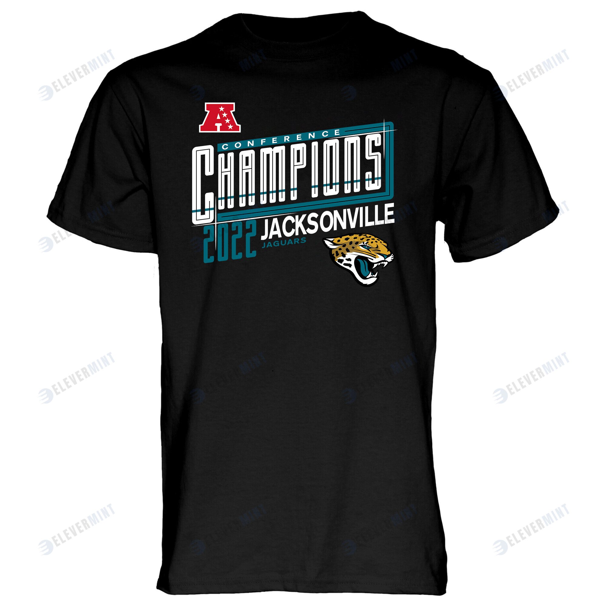 Jacksonville Jaguars 2022 AFC Conference Champions Kick T-Shirt - Black
