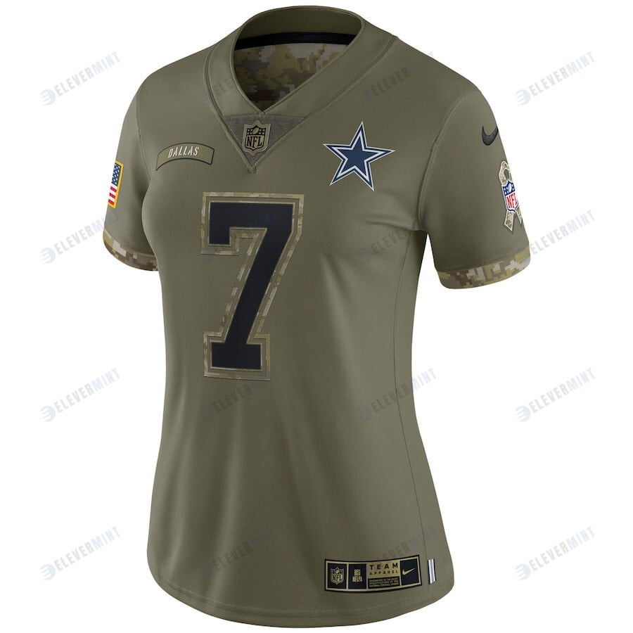 Trevon Diggs Dallas Cowboys Women's 2022 Salute To Service Limited Jersey - Olive