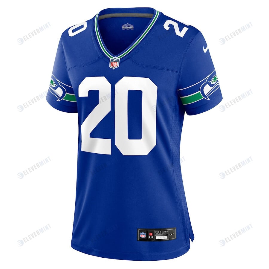 Julian Love 20 Seattle Seahawks Women Throwback Retired Game Jersey - Royal