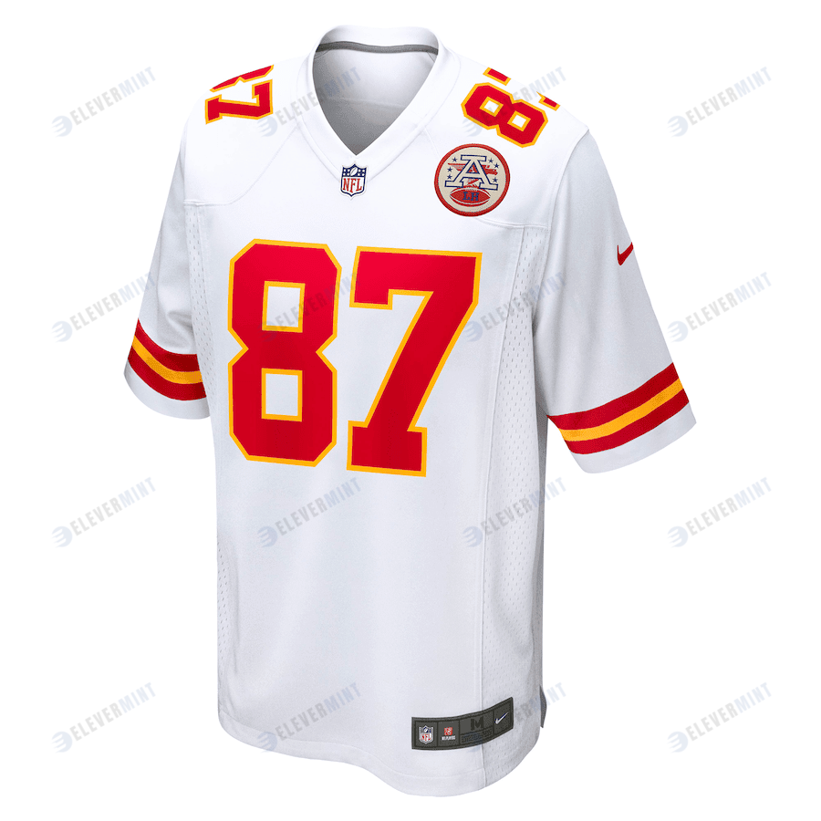 Travis Kelce 87 Kansas City Chiefs Game Men Jersey - White