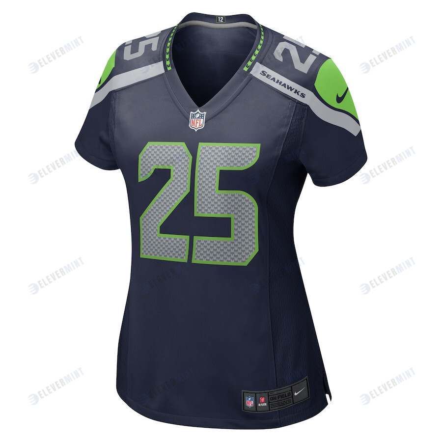 Richard Sherman 25 Seattle Seahawks Women Retired Game Jersey - College Navy