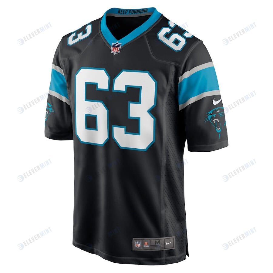 Austin Corbett 63 Carolina Panthers Men's Game Jersey - Black